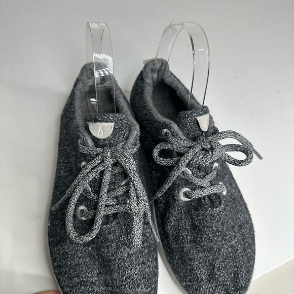 ALLBIRDS THE WOOL RUNNER Gray Merino Wool lace up WOMENS 8 - Picture 4 of 6